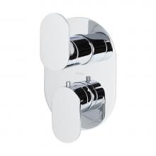 Lacava 41TH3S.L.O-A-CR - TRIM ONLY - Thermostatic Valve w/ 3 way shared diverter + OFF,  GPM 8 (60PSI) with oblong back pla