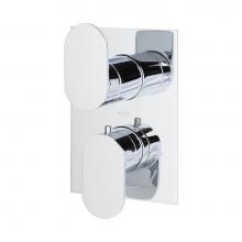 Lacava 41TH3S.L.S-A-CR - TRIM ONLY - Thermostatic Valve w/ 3 way shared diverter + OFF,  GPM 8 (60PSI) with rectangular bac