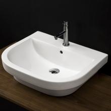 Lacava 4281-02-001 - Drop-in or wall-mounted Bathroom Sink with overflow and with 01 - one faucet hole, 02 - two faucet