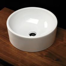 Lacava 5050-42C-001 - Vessel porcelain Bathroom Sink with an overflow.Glazed exterior.16 1/2''DIAM, 6 3/8&apos