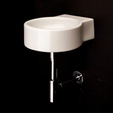 Lacava 5059-001 - Wall-mount or above-counter porcelain Bathroom Sink without an overflow. Unfinished back. 10 5/8&a