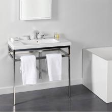 Lacava AQQ-BX-32-51 - Floor-standing metal console stand with a towel bar (Bathroom Sink 5212 sold separately), made of