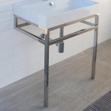 Lacava AQS-BX-32-51 - Floor-standing metal console stand with a towel bar (Bathroom Sink 5232 sold separately), made of