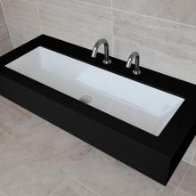 Lacava 5258-001 - Under-counter or self-rimming porcelain Bathroom Sink with an overflow. W: 35 1/2'', D: