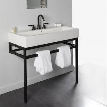 Lacava AQG-BX-40-51 - Floor-standing metal console stand with a towel bar (Bathroom Sink 5460sold separately), made of s