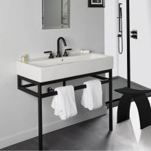 Lacava AQG-BX-40-21 - Floor-standing metal console stand with a towel bar (Bathroom Sink 5460sold separately), made of s