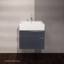 Lacava AQG-W-24-39 - Wall-mount under-counter vanity with finger pulls, without polished steel accents, bothdrawers hav