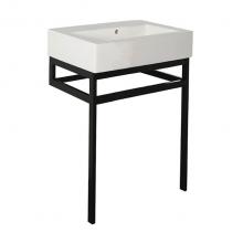 Lacava AQG-BX-24-51 - Floor-standing metal console stand with a towel bar (Bathroom Sink 5464sold separately), made of s