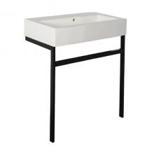 Lacava AQG-FR-29-51 - Floor-standing metal console stand with a towel bar (Bathroom Sink 5468 sold separately), made of