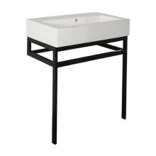 Lacava AQG-BX-29-51 - Floor-standing metal console stand with a towel bar (Bathroom Sink 5468sold separately), made of s