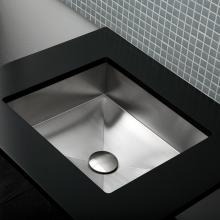 Lacava 7400-12-21 - Under-counter or self-rimming Bathroom Sink without an overflow. 16 gauge stainless steel. W: 17&a