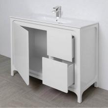 Lacava AQT-F-40-40 - Free standing under counter vanity with routed finger pulls on two drawers and one door. Bathroom