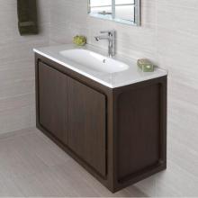 Lacava AQT-W-32-39 - Wall-mount under-counter vanity with pull out bottom behind two finger pull doors.  W:31 1/2'