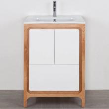 Lacava AQT-F-24-20 - Free standing under counter vanity with routed finger pulls on two doors and one drawer.