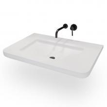 Lacava CT370-03-CHL - Vanity top sink made of concrete, no overflow.  W: 37'', D: 23'', H: 6 1/8&apo