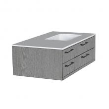 Lacava GEM-UN-36R-39 - Cabinet of wall-mount under-counter vanity G313R which featuring three drawers and solid surface c