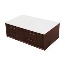 Lacava GEM-ST-36-33 - Cabinet of wall-mount under-counter cabinet featuring two drawers and solid surface countertop (pu