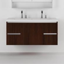 Lacava KUB-W-48-20 - Wall-mounted undercounter vanity with a large drawer on the  center and two small drawers on left