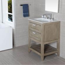 Lacava STL-F-30B-33 - Free standing under-counter vanity with two drawers(knobs included) and slotted shelf in wood.