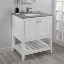 Lacava STL-F-30A-07 - Free standing under-counter vanity with two doors(knobs included) and slotted shelf in wood.