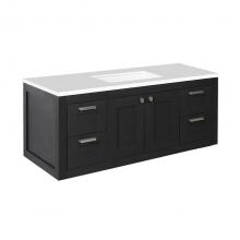 Lacava STL-W-48-33 - Wall-mount under-counter vanity with two doors(knobs included) on center and two drawers(knobs inc