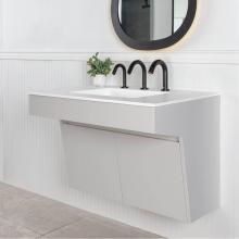 Lacava KBT-ADA-36-33 - Wall-mount vanity with two doors and fingerpull openings; can meet federal ADA requirements when i