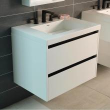 Lacava KUB-W-30B-40 - Wall-mount under counter vanity with 2 drawers and a notch in back. Bathroom Sink H262Tsold separa