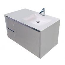 Lacava K36R-03-M - Vanity top solid surface Bathroom Sink with overflow.