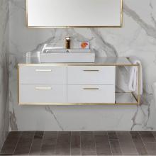 Lacava LIN-VS-48L-28 - Cabinet of wall-mount under-counter vanity LIN-VS-48L  with four drawers (pulls included), metal f