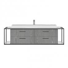 Lacava LIN-VS-60BF-BPW - Metal frame  for wall-mount under-counter vanity LIN-VS-60B. Sold together with the cabinet and co