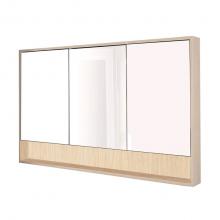 Lacava M06-53-33 - Surface-mount medicine cabinet with three mirrored doors, three adjustable glass shelves in each s