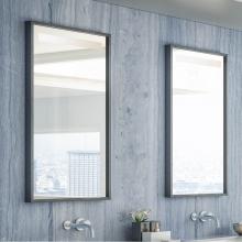 Lacava M08-19-51 - Wall-mount mirror in wooden or metal frame with LED light behind sand blasted frosted section on t