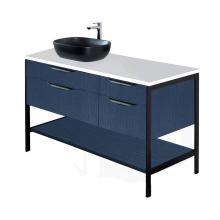 Lacava NAV-VS-48L-07 - Cabinet of free standing under-counter vanity with four drawers, bottom wood shelf and metal frame