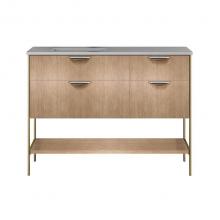 Lacava NAV-UN-48L-28 - Cabinet of free standing under-counter vanity with three drawers, bottom wood shelf and metal fram