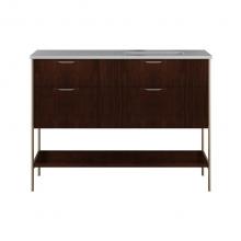 Lacava NAV-UN-48R-29 - Cabinet of free standing under-counter vanity with three drawers, bottom wood shelf and metal fram