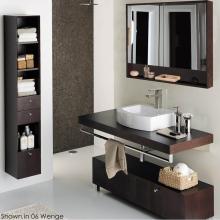 Lacava PLA-W-40-07 - Wall-mount wooden countertop with polished stainless steel brackets. Cut-outs provided upon reques