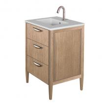 Lacava LRS-F-24B-07 - Free-standing under-counter vanity with two drawers(pulls included), the top drawer has U-shaped n