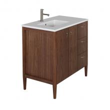 Lacava LRS-F-36L-33 - Free-standing under-counter vanity with two doors on the left an three drawers on the right(pulls