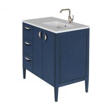 Lacava LRS-F-36R-02 - Free-standing under-counter vanity with three drawers on the left an two doors on the right(pulls