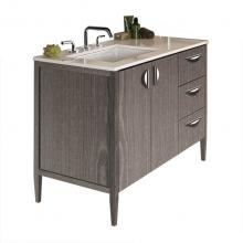 Lacava LRS-F-48L-02 - Free-standing under-counter vanity with two doors on the left an three drawers on the right(pulls