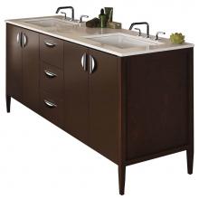 Lacava LRS-F-72-24 - Free-standing under-counter double vanity with two sets of doors and three drawers(pulls included)