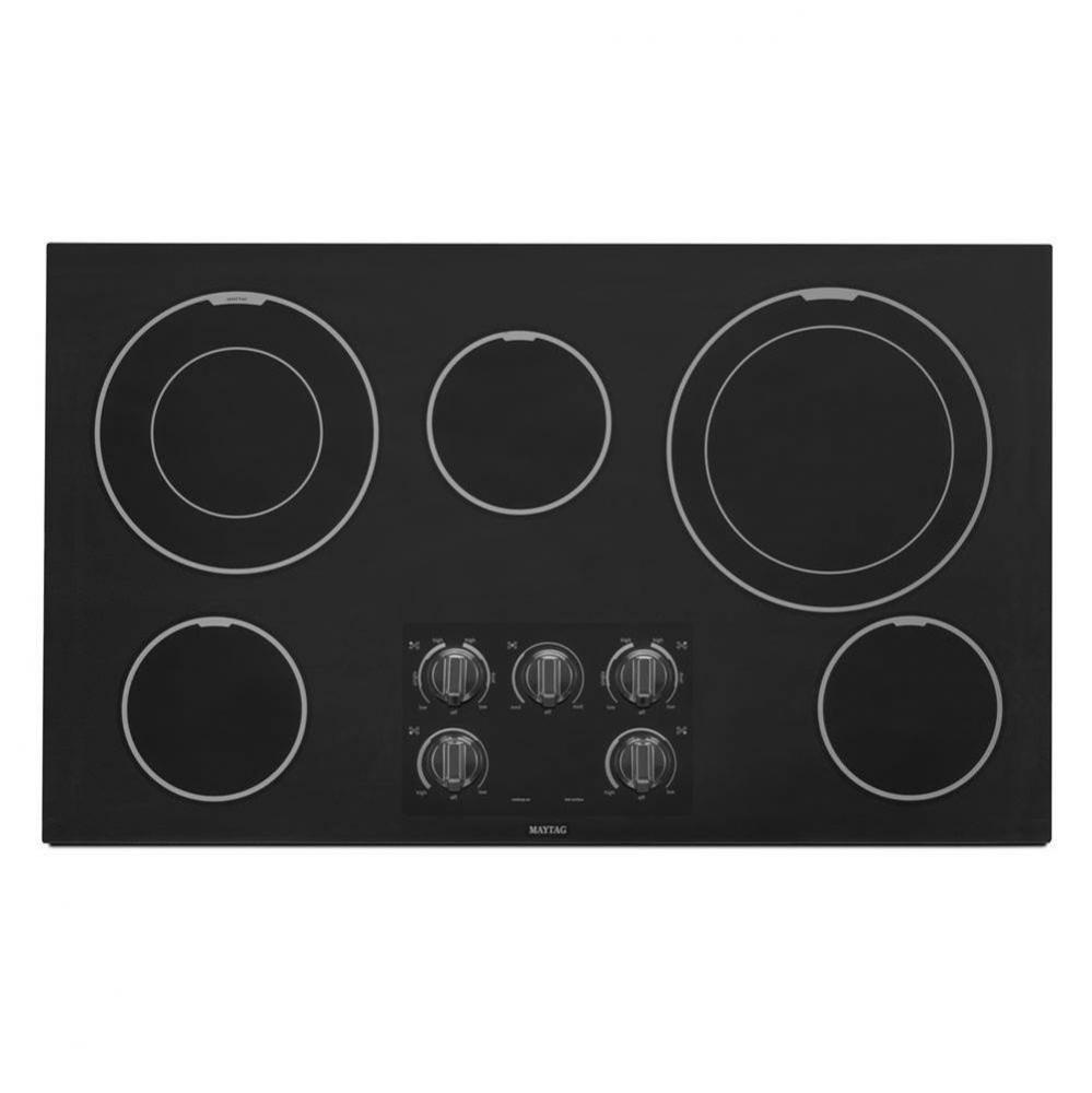 36-inch Wide Electric Cooktop with Dual-Choice? Elements