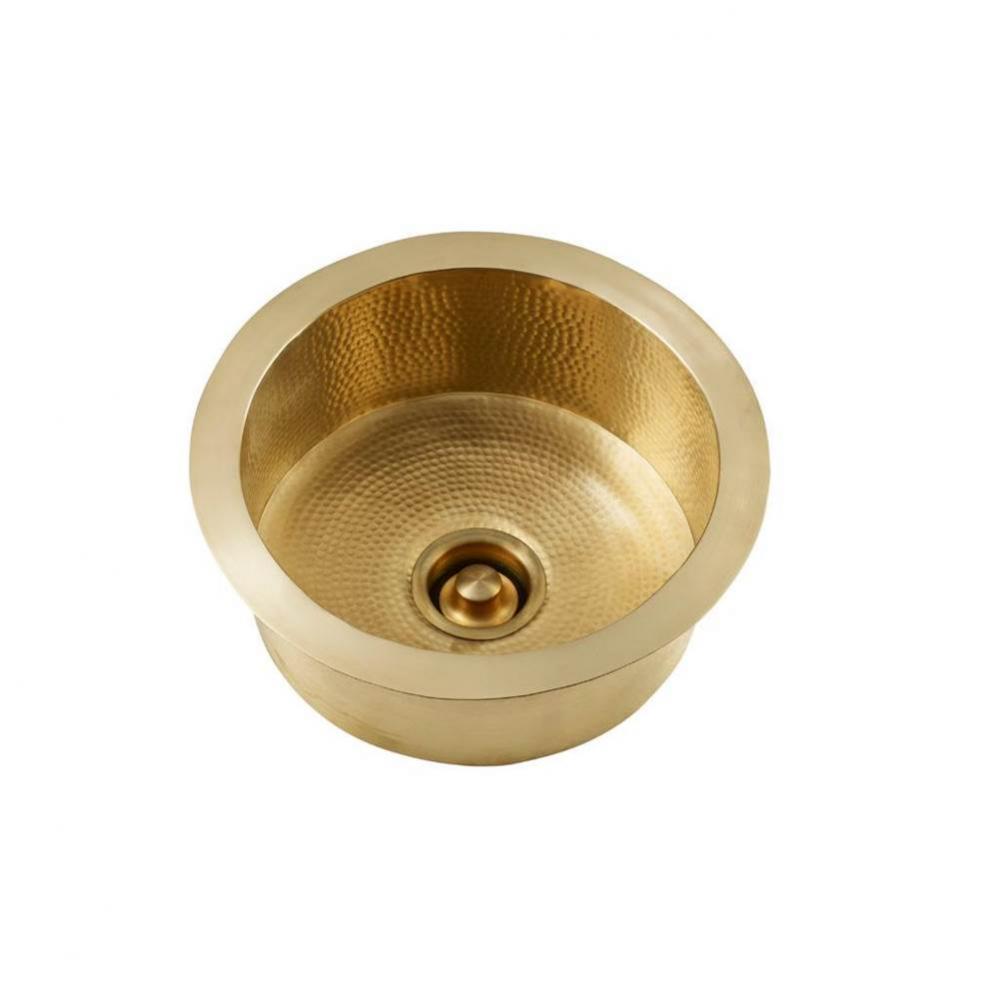 De La Cruz Hammered Brass Kitchen Sink