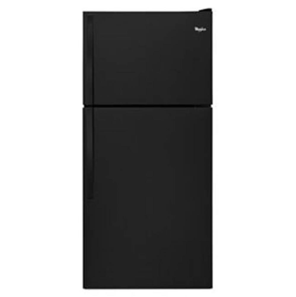 18'' Top Freezer. Wh. Glass Estar. Black