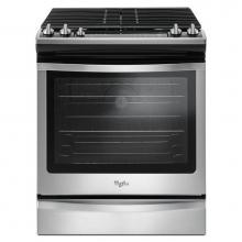 Whirlpool WEG745H0FS - 5.8 Cu. Ft. Slide-In Gas Range with Center Oval Burner