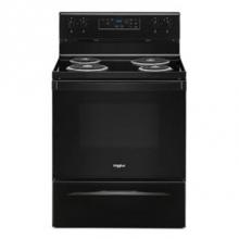 Whirlpool WFC315S0JB - 4.8 Cu Ft, Self-Clean, Coil, 2-6'', 2-8'', Clock, Extra Large Window, Storage