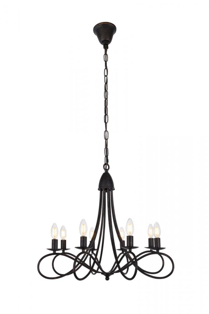 Lyndon 8 Light Dark Bronze Pendant