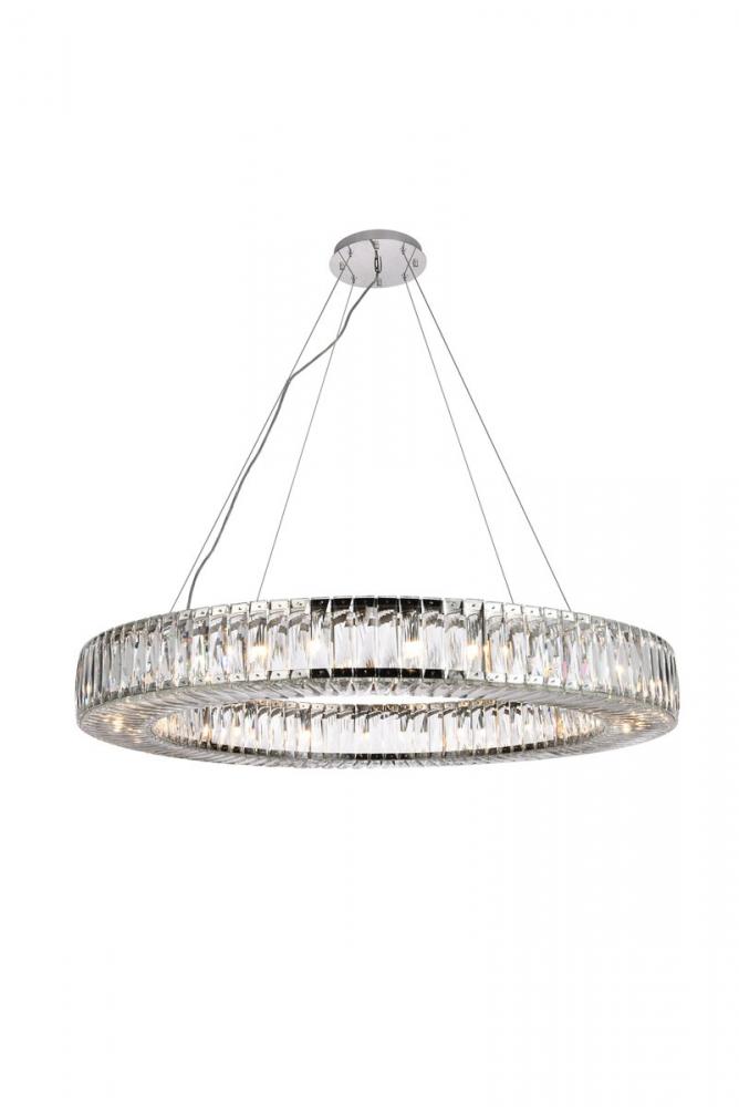 Cuvette 15 Light Chrome Chandelier Clear Royal Cut Crystal