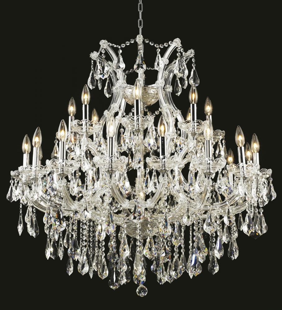 Maria Theresa 24 Light Chrome Chandelier Clear Royal Cut Crystal