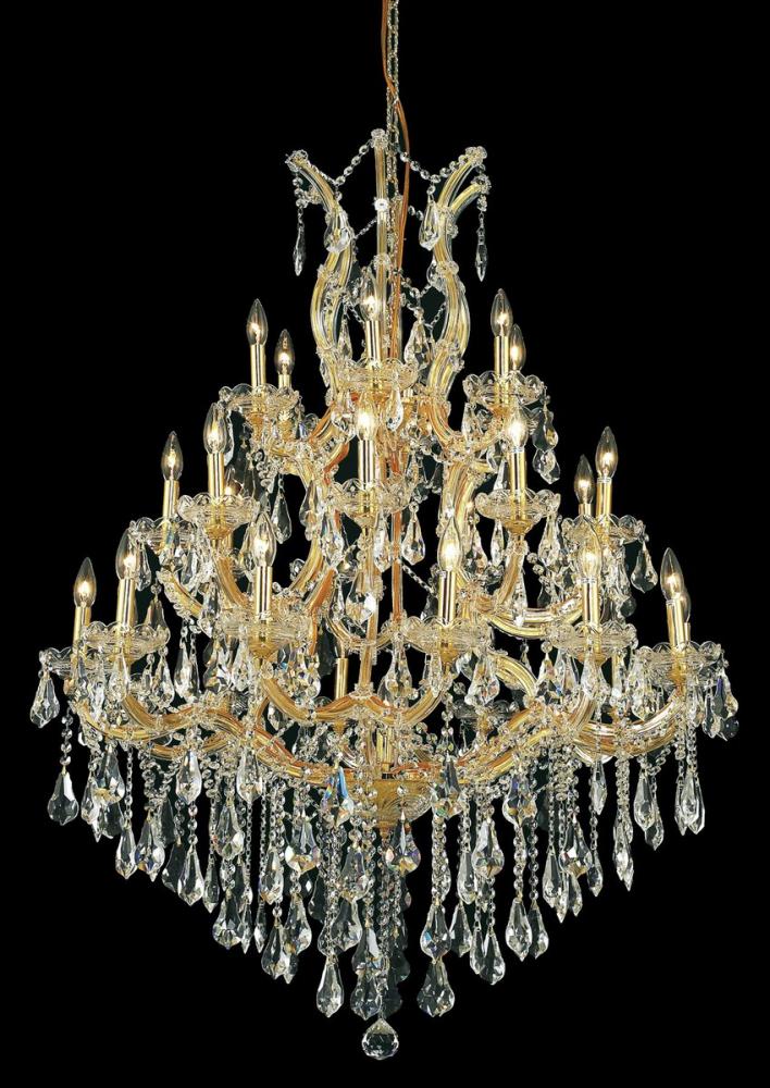 Maria Theresa 28 Light Gold Chandelier Clear Royal Cut Crystal